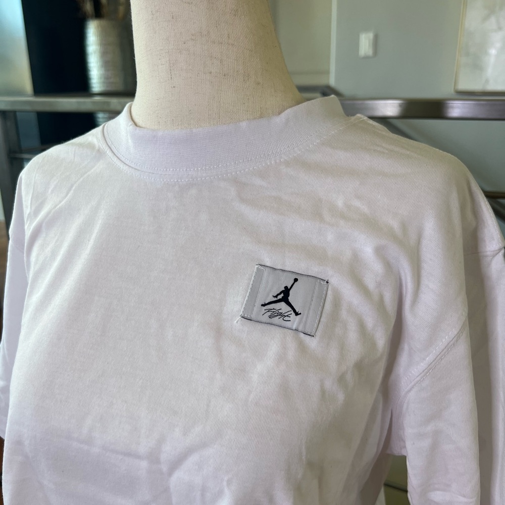 Jordan Nike Essentials Boxy Logo T-Shirt - White - Picture 3 of 14